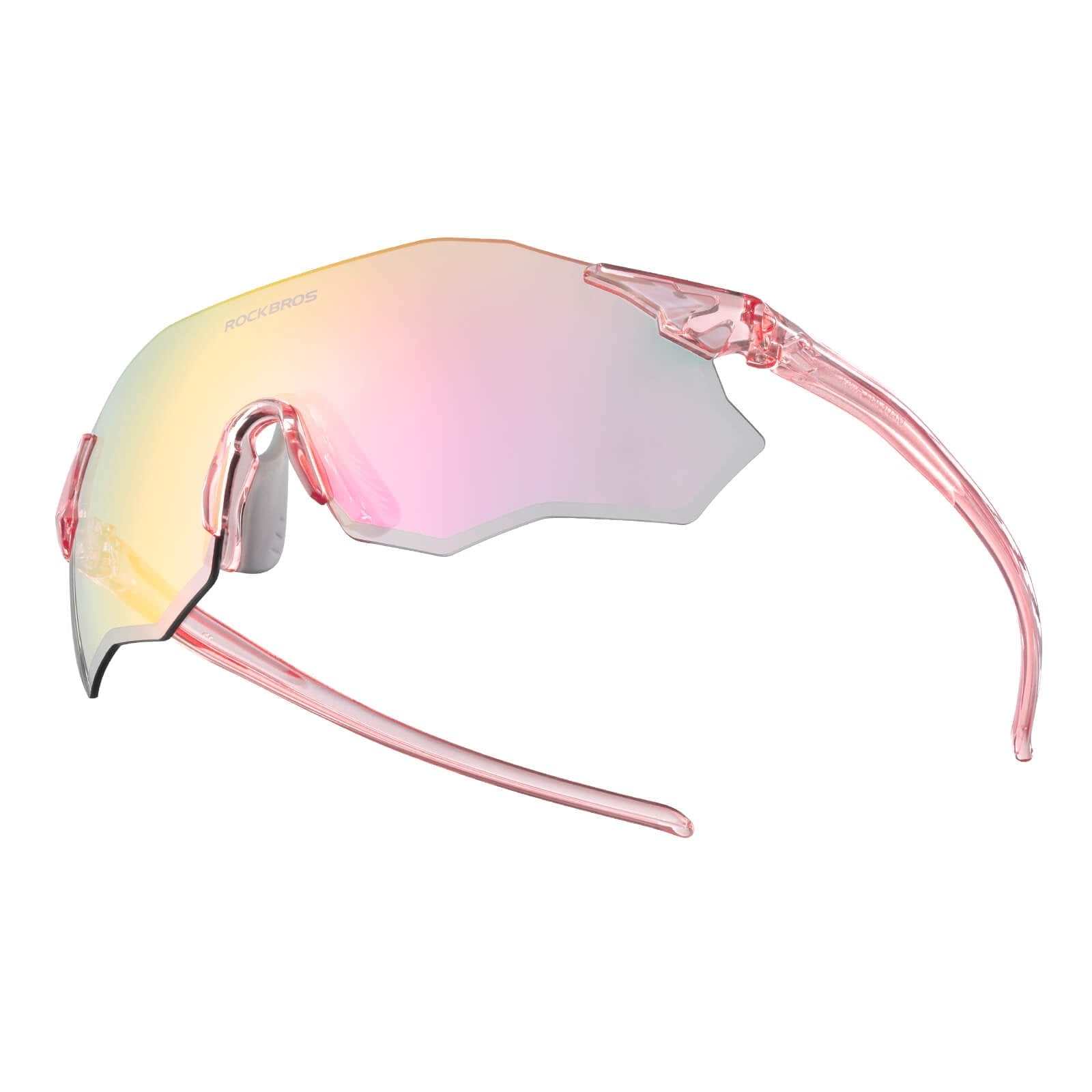 ROCKBROS rimless photochromic cycling glasses with UV400 protection and lightweight design
