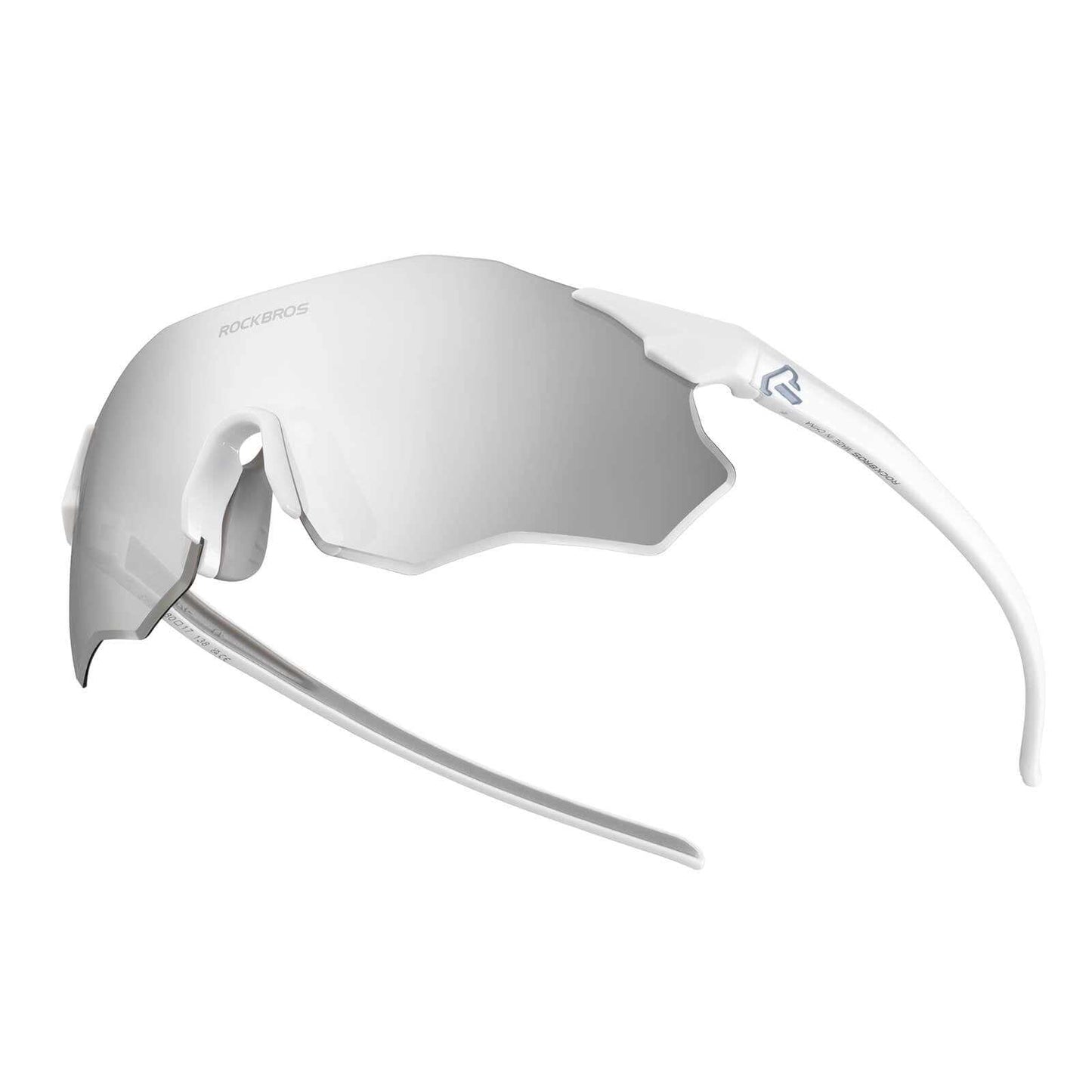 ROCKBROS rimless photochromic cycling glasses with UV400 protection and lightweight design
