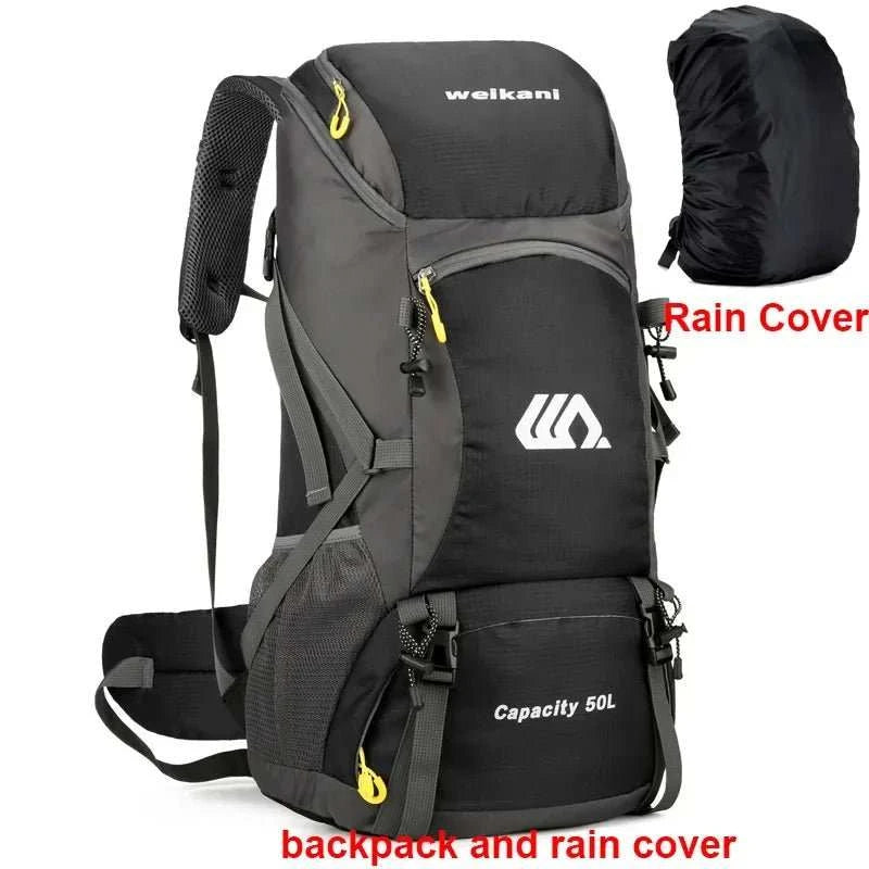 Outdoor Travel Backpack waterproof hiking rucksack with large capacity and independent shoe compartment