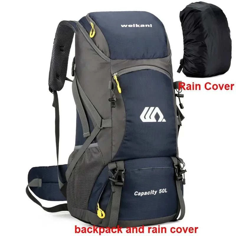 Waterproof outdoor travel backpack with large capacity and independent shoe compartment