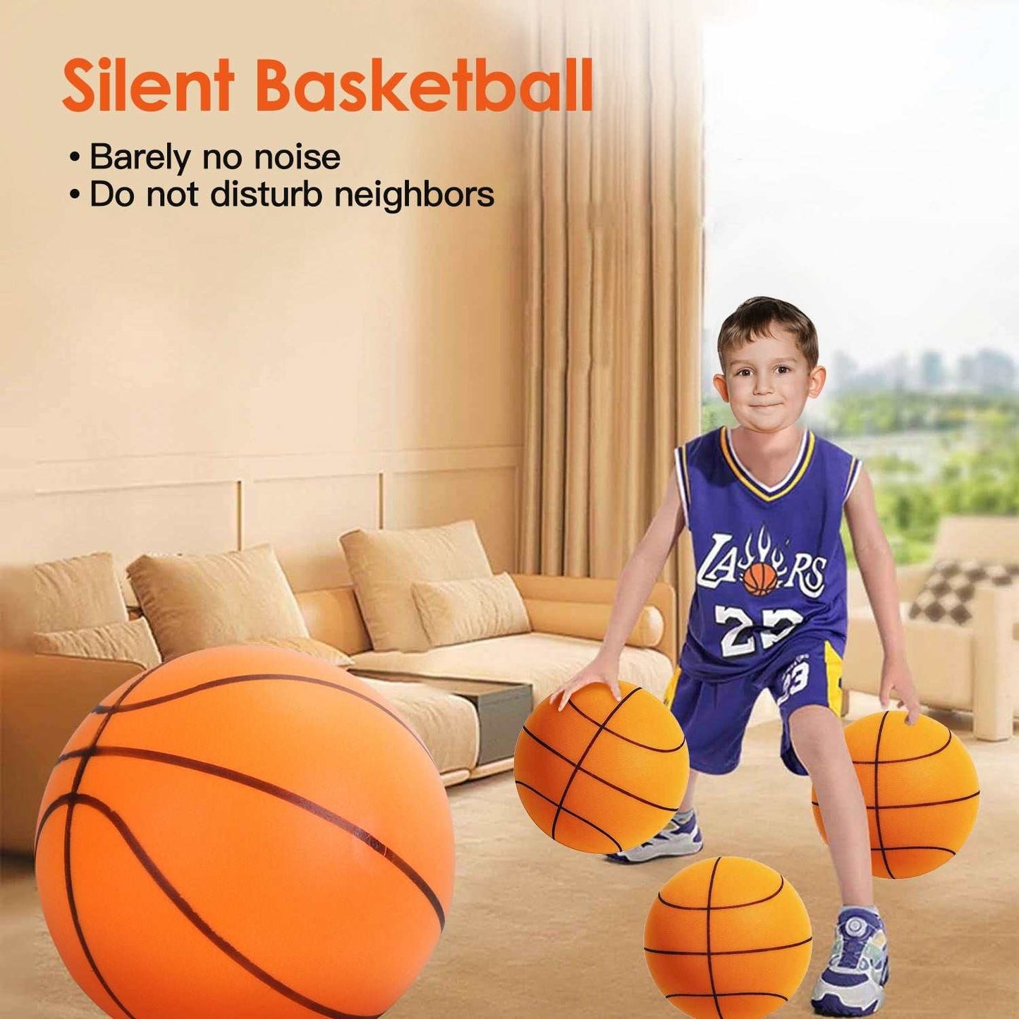 Silent Foam Basketball High Density Low Noise Indoor Training Ball - Mach Z Country LLC