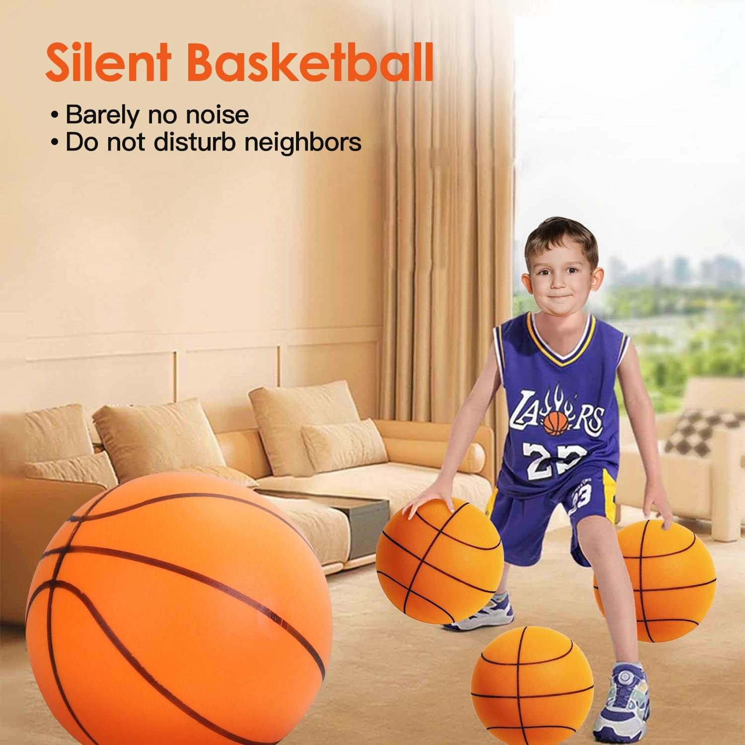 Silent Foam Basketball High Density Low Noise Indoor Training Ball - Mach Z Country LLC