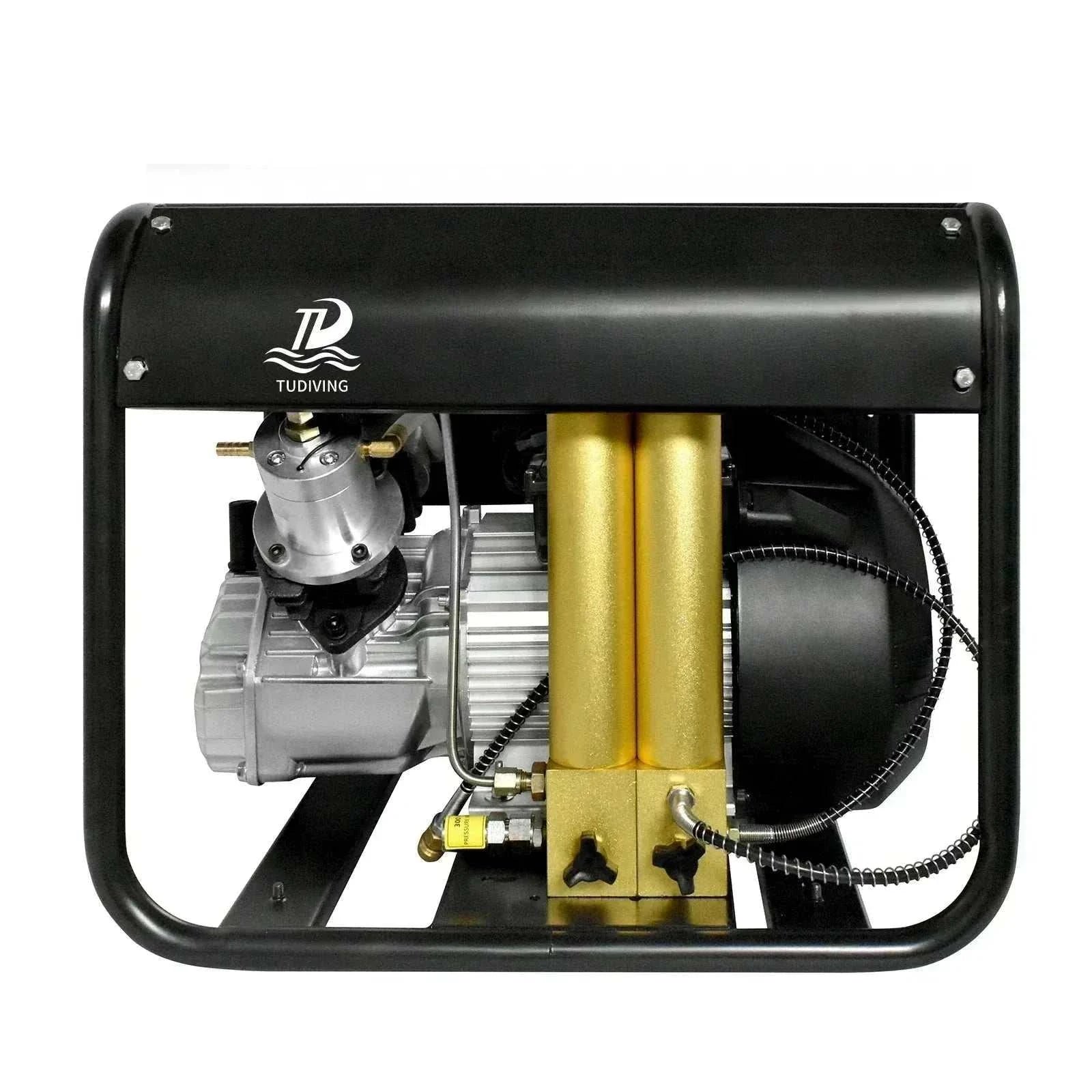 TUDIVING Portable Scuba high-pressure 4500 PSI PCP air compressor with 2.2 kW motor and water cooling system
