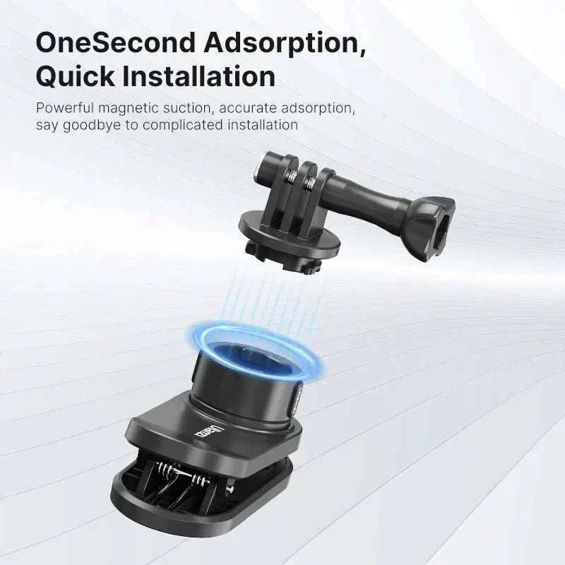 Ulanzi Go-Quick II magnetic quick release backpack strap mount for secure, hands-free action camera use