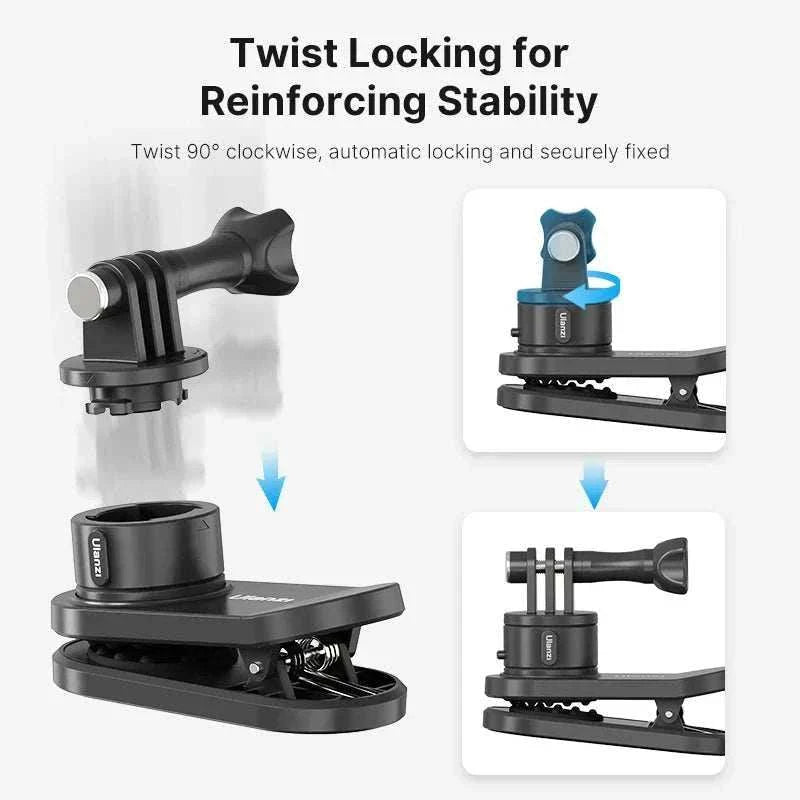 Ulanzi Go-Quick II magnetic quick release backpack strap mount for secure camera setup